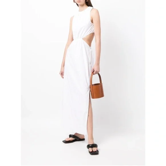 NEW SIR. Anja Cut Out Midi Dress in Chalk White Size 2 Medium Cut Out Maxi Dress - Picture 6 of 12